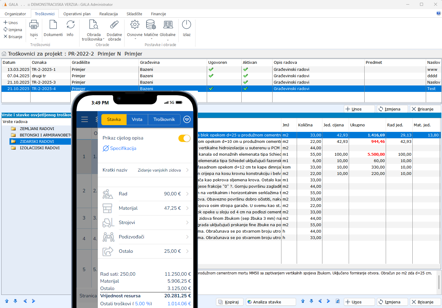 Software za graditeljstvo